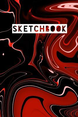 Sketchbook: Abstract Liquid Marble Mirror Red Design by Frasier Cheng-Binns