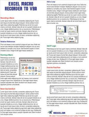 Excel Macro Recorder to VBA Laminated Tip Card: Why the Macro Recorder Doesn't Work by Bill Jelen