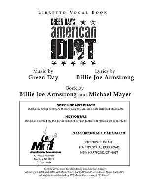 Green Day's American Idiot by Mike Mayer, Billie Joe Armstrong