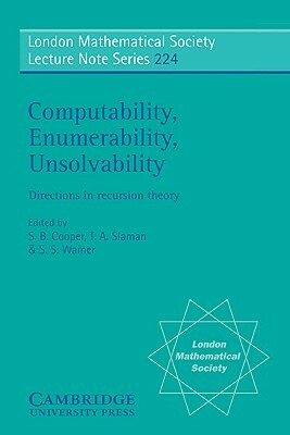 Computability, Enumerability, Unsolvability by 