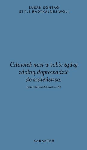 Style radykalnej woli by Susan Sontag