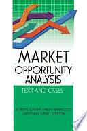 Market Opportunity Analysis: Text and Cases by Robert E. Stevens