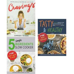 Cravings chrissy teigen, 5 simple ingredients slow cooker and tasty & healthy 3 books collection set by Chrissy Teigen, CookNation, Adeena Sussman, Samin Nosrat