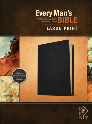 Every Man's Bible Nlt, Large Print (Genuine Leather, Black) by 