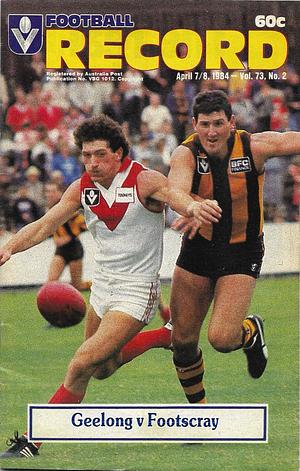 1984 Round 2 Footy Record Geelong vs. Footscray by 