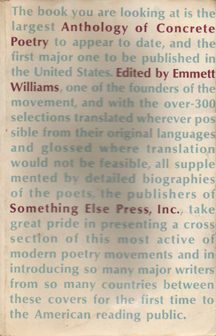 An Anthology Of Concrete Poetry by Emmett Williams