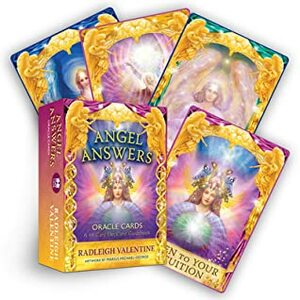 Angel Answers Oracle Cards: A 44-Card Deck and Guidebook by Radleigh Valentine