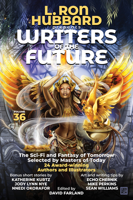 L. Ron Hubbard Presents Writers of the Future, Volume 36 by Sean Williams, Zack Be, Irmak Cavun, David Farland, Daniel Bitton, Mason Matak, Aidin Andrews, L. Ron Hubbard, John Dale Javier, F.J. Bergmann, Kaitlyn Goldberg, Andy Dibble, Mike Perkins, Tim Boiteau, Katie Livingston, Arthur Bowling, David A. Elsensohn, Phoebe Rothfeld, C. Winspear, Leah Ning, Katherine Kurtz, Sonny Zae, Brock Aguirre, Heather A. Laurence, Anh Le, J.L. George, Storm Humbert, Ben Hill, Cassandre Bolan, Nnedi Okorafor, Michael Gardner, Brittany Jackson, Echo Chernik, Jody Lynn Nye