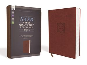 NASB, Super Giant Print Reference Bible, Leathersoft, Brown, Red Letter Edition, 1995 Text, Comfort Print by Zondervan, Zondervan