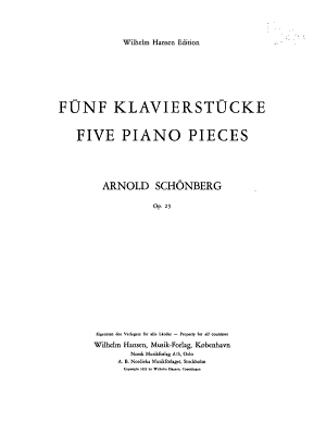 Five piano pieces, op. 23 by Arnold Schoenberg