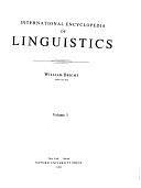 International Encyclopedia of Linguistics, Volume 3 by William Bright