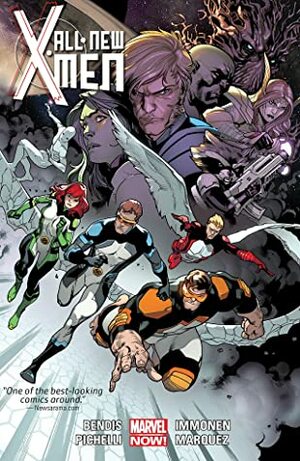 All-New X-Men: Deluxe Edition, Book 3 by Lee Bremejo, David Marquez, Paul Smith, Brian Michael Bendis, Jill Thompson, Jason Shiga, Cory Petit, Robbi Rodriguez, Stuart Immonen, J.G. Jones, David W. Mack, Dan Hipp, Marte Gracia, Arthur Adams, Maris Wicks, Justin Ponsor, Bruce Timm, Sara Pichelli, Wade Von Grawbadger, Kent Williams