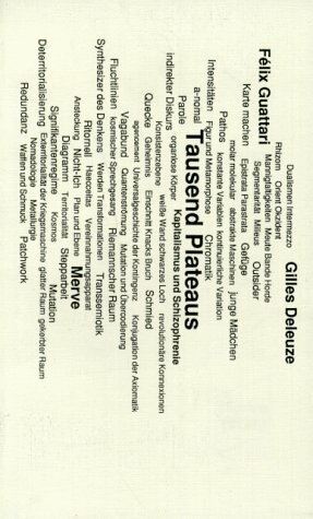 Tausend Plateaus by Gilles Deleuze, Félix Guattari