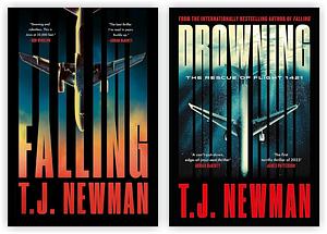 2 Books collection set: Falling & Drowning by T.J. Newman