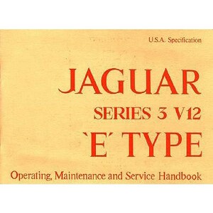Jaguar E-Type V12 Series 3 (Us by Brooklands Books Ltd