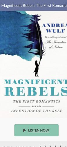 Magnificent Rebels: The First Romantics and the Invention of the Self by Andrea Wulf