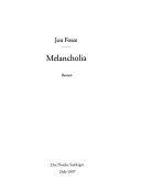 Melancholia by Jon Fosse