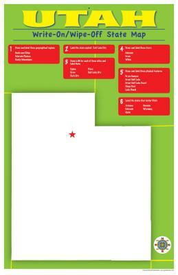 Utah Write-On/Wipe-Off Desk Mat - State Map by 