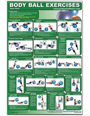 Body Ball Exercises-Upper Body/Lower Body Laminated (Poster) by André Noël Potvin