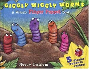 Giggly Wiggly Worms: A Wriggly Finger Puppet Book by Neecy Twinem