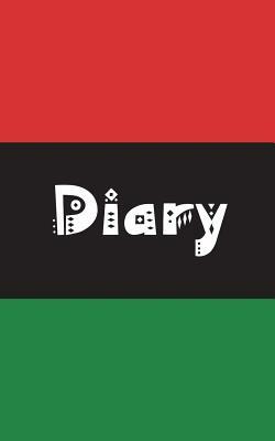 Diary: Pan-African flag cover & pretty script font, 100 pages, 5"x8", glossy by Art by Terri