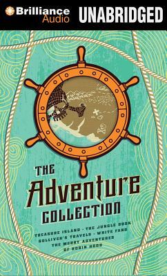 The Adventure Collection: Treasure Island/The Jungle Book/Gulliver's Travels/White Fang/The Merry Adventures of Robin Hood by Jack London, Jonathan Swift, Rudyard Kipling
