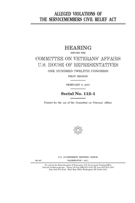 Alleged violations of the Servicemembers Civil Relief Act by Committee On Veterans (house), United St Congress, United States House of Representatives