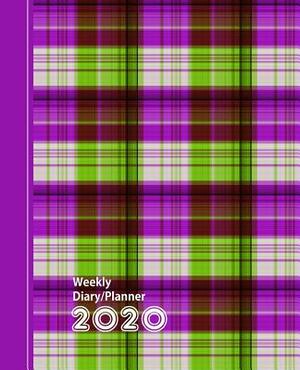 Purple Green Plaid Check Design: Diary Weekly Spreads January to December by Shayley Stationery Books