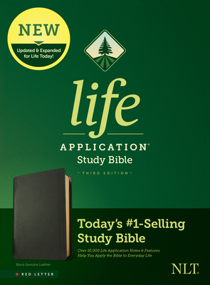 NLT Life Application Study Bible, Third Edition (Red Letter, Genuine Leather, Black) by 