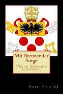 Mit Brennender Sorge: by Pope Pius XI