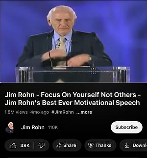 Focus on yourself not Others by Jim Rohn