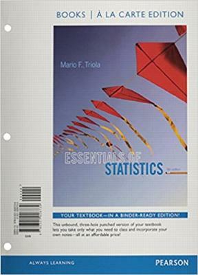 Essentials of Statistics, Books a la Carte Edition by Mario Triola