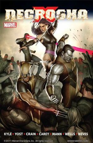 X-Necrosha by John Rauch, Craig Kyle, Edgar Tadeo, Leonard Manco, Diogenes Neves, L. Molina, Zeb Wells, Matt Milla, Clay Mann, Kalman Andrasofszky, Michel Lancombe, Brian Reber, Walden Wong, Clayton Crain, Christopher Yost, Cam Smith, C. Fidler, Gabriel Hernandez Walta, Mike Carey, Ibraim Roberson, Clayton Cowles, Jay Leisten, Mateus Santolouco, Yanick Paquette, Joe Caramagna, Nathan Fairbairn, Danny Miki, Allen Martinez