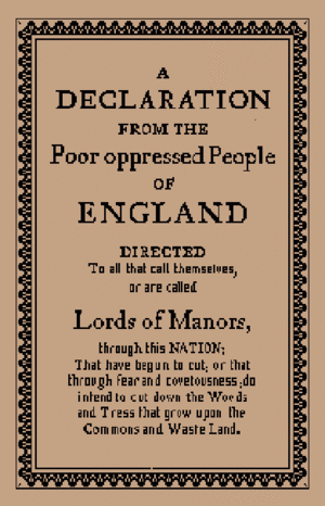 A Declaration From the Poor Oppressed People of England by Gerrard Winstanley