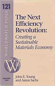 The Next Efficiency Revolution: Creating a Sustainable Materials Economy by Aaron Sachs, John E. Young