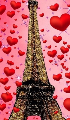 Paris eiffel tower glitter glitter red hearts creative blank journal sir Michael designer edition by Michael Huhn