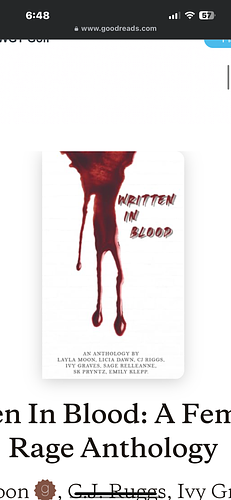 Written In Blood: A Female Rage Anthology  by Emily Klepp, Save RelleAnne, S.K. Pryntz, Licia Dawn, CJ Riggs, Ivy Graves, Layla Moon