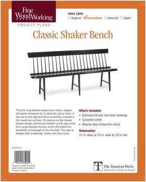 Fine Woodworking's Classic Shaker Bench Plan by Christian Becksvoort