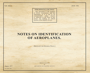 Notes on Identification of Aeroplanes by War Office