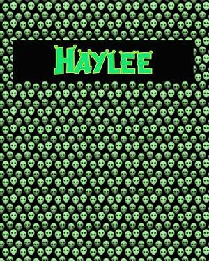 120 Page Handwriting Practice Book with Green Alien Cover Haylee: Primary Grades Handwriting Book by Sheldon Franks