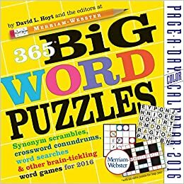 365 Big Word Puzzles Color Page-A-Day Calendar 2016 by David L. Hoyt, Anonymous