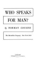 Who Speaks for Man by Norman Cousins