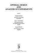 Optimal Design and Analysis of Experiments by Henry P. Wynn, Yadolah Dodge, Valeriĭ Vadimovich Fedorov