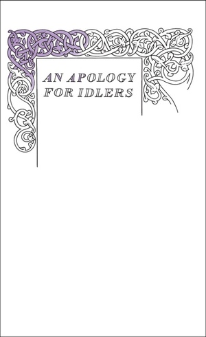 An Apology for Idlers by Robert Louis Stevenson