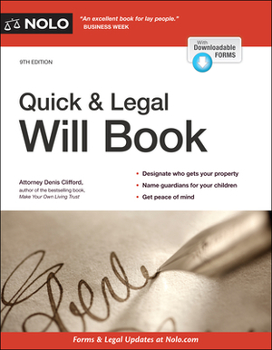 Quick & Legal Will Book by Denis Clifford