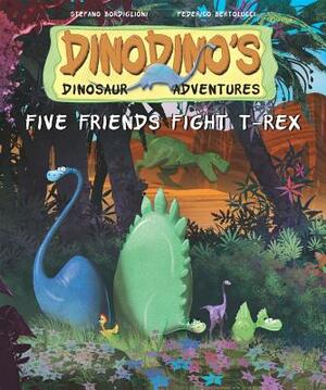 Five Friends Fight T-Rex by Stephen Bordiglioni