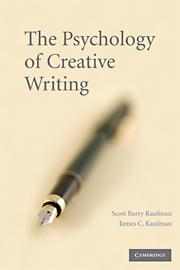 The Psychology of Creative Writing by Samaneh Pourjalali, David Jung McGarva, Steven R. Pritzker, Jerome L. Singer, E. Thomas Lawson, Robert Keith Sawyer, Thomas B. Ward, Michael V. Barrios, Sandra W. Russ, Susan K. Perry, Pat Schneider, Aaron Kozbelt, E.M. Skrzynecky, Jonathan A. Plucker, Grace R. Waitman, Martin S. Lindauer, Ai-Girl Tan, Daniel Nettle, Todd Lubart, Dean Keith Simonton, Sharon S. McKool, Mark A. Runco, Genevieve E. Chandler, Adele Kohanyi, James C. Kaufman, Jane Piirto, Scott Barry Kaufman, John Baer, James W. Pennebaker, Janel D. Sexton