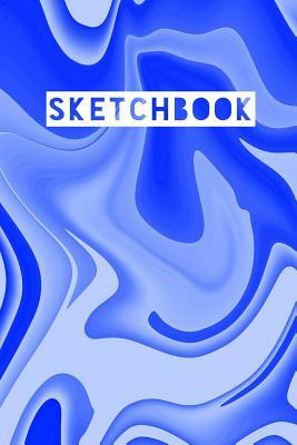Sketchbook: Abstract Liquid Marble Mirror Blue Design by Frasier Cheng-Binns