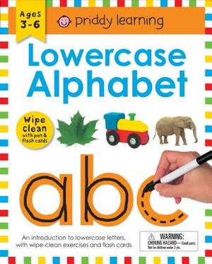 Wipe Clean Workbook: Lowercase Alphabet (Enclosed Spiral Binding): Ages 3-6; With Pen & Flash Cards by Roger Priddy