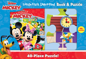 Disney Junior Mickey Mouse Clubhouse: Little First Look and Find Book & Puzzle by Pi Kids